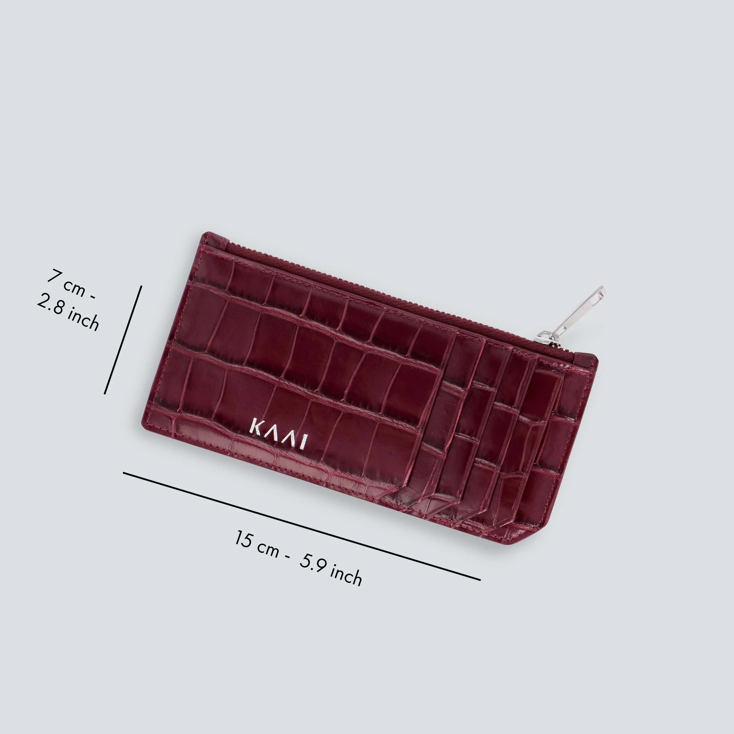 Cardholder - croco aubergine - Image 2