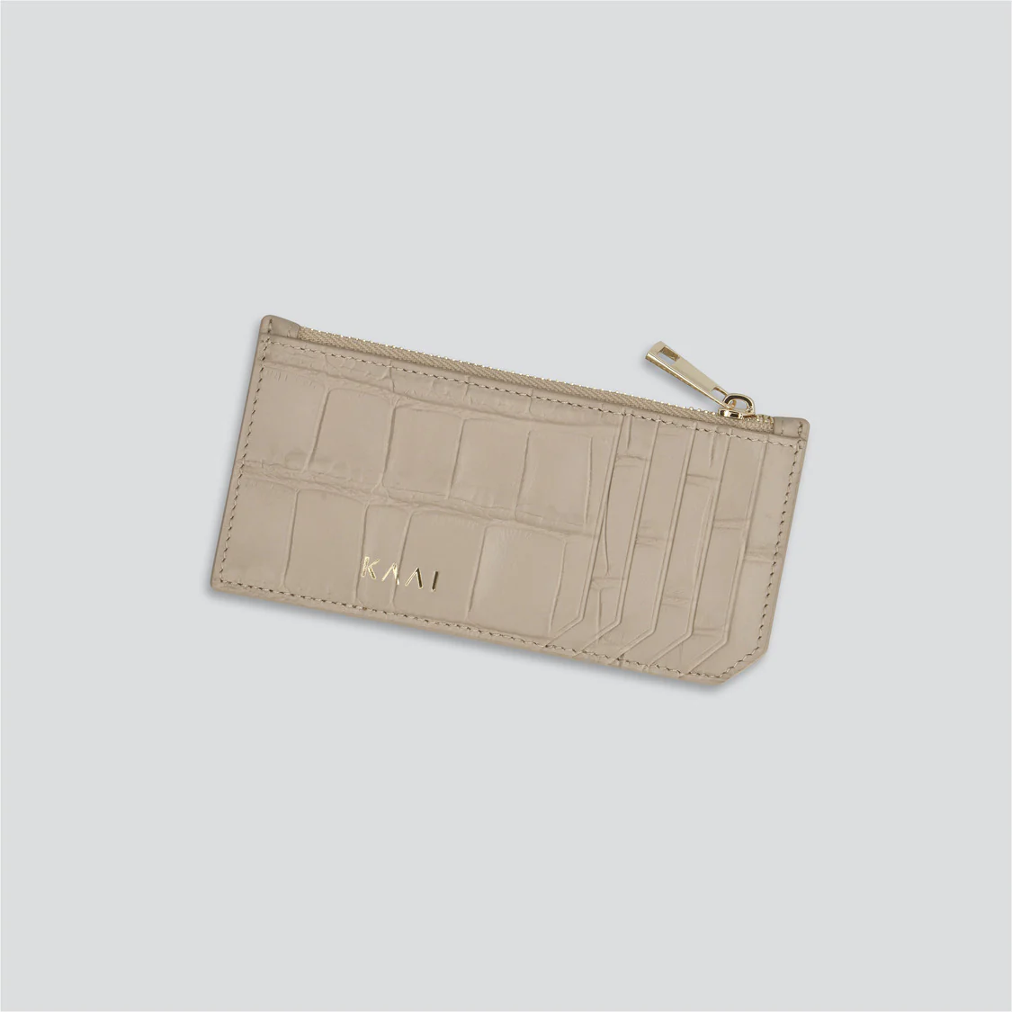 Cardholder - soft croco clay taupe