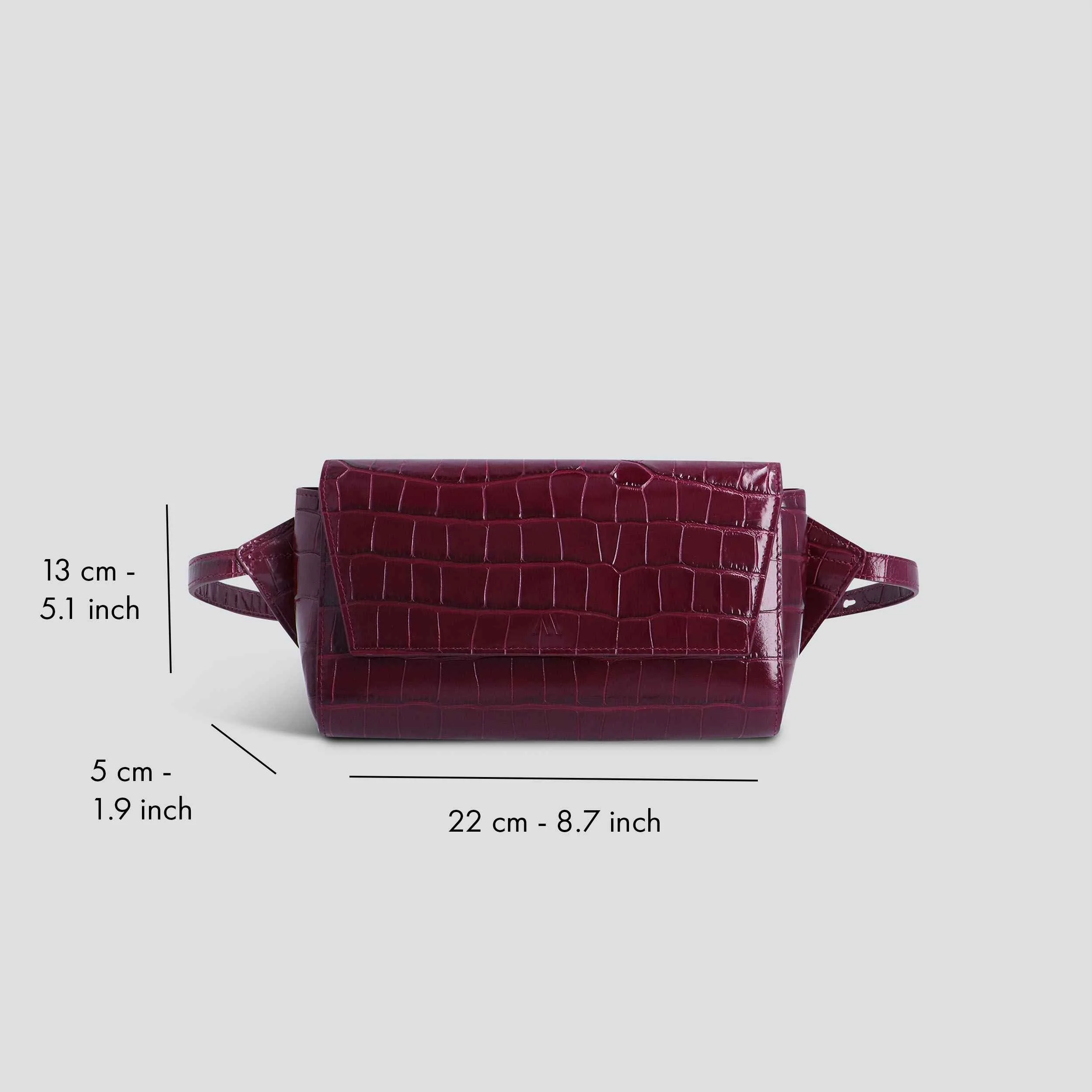 Ikon Belt Bag - croco aubergine - Image 3