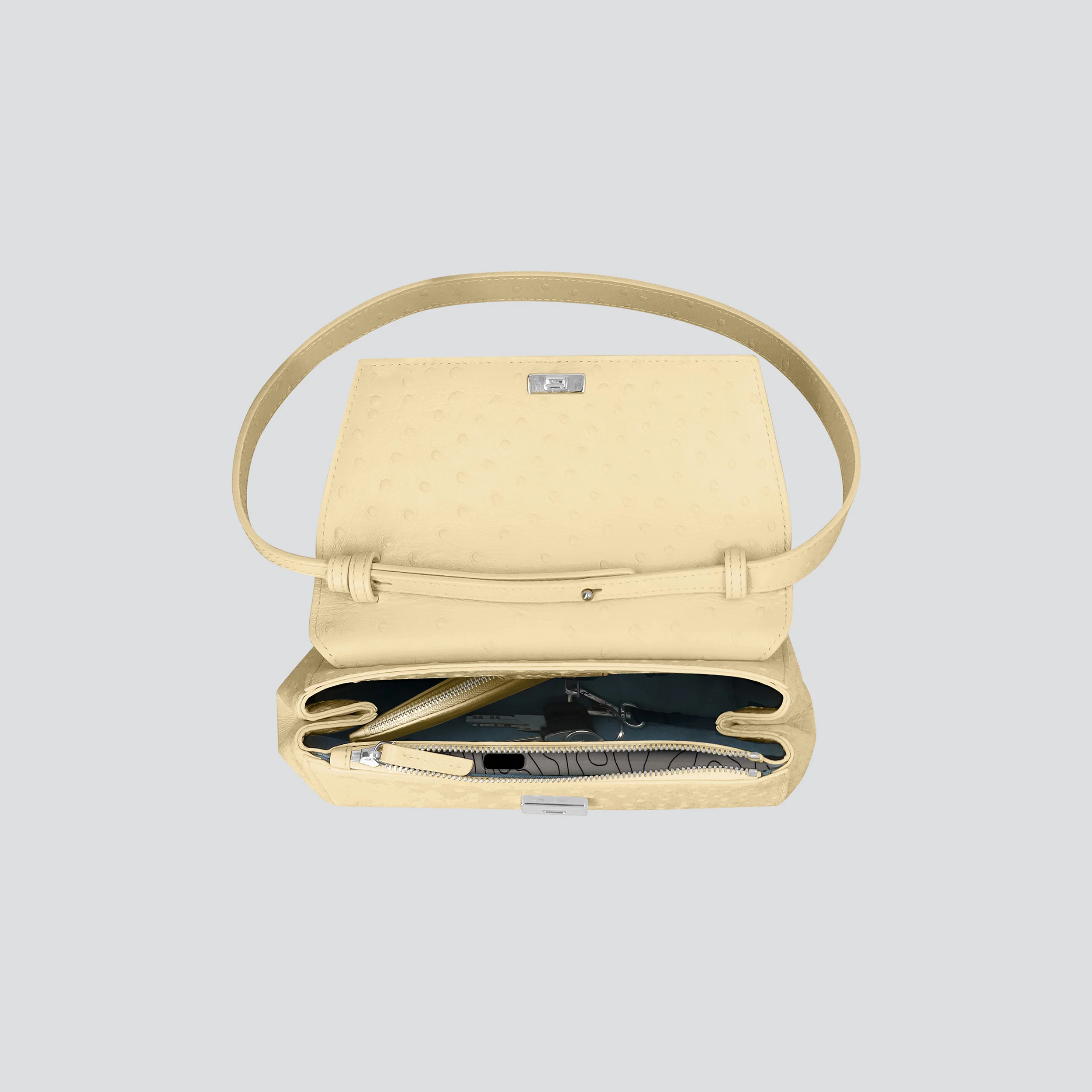 Ikon Clutch - ostrich butter yellow - Image 3