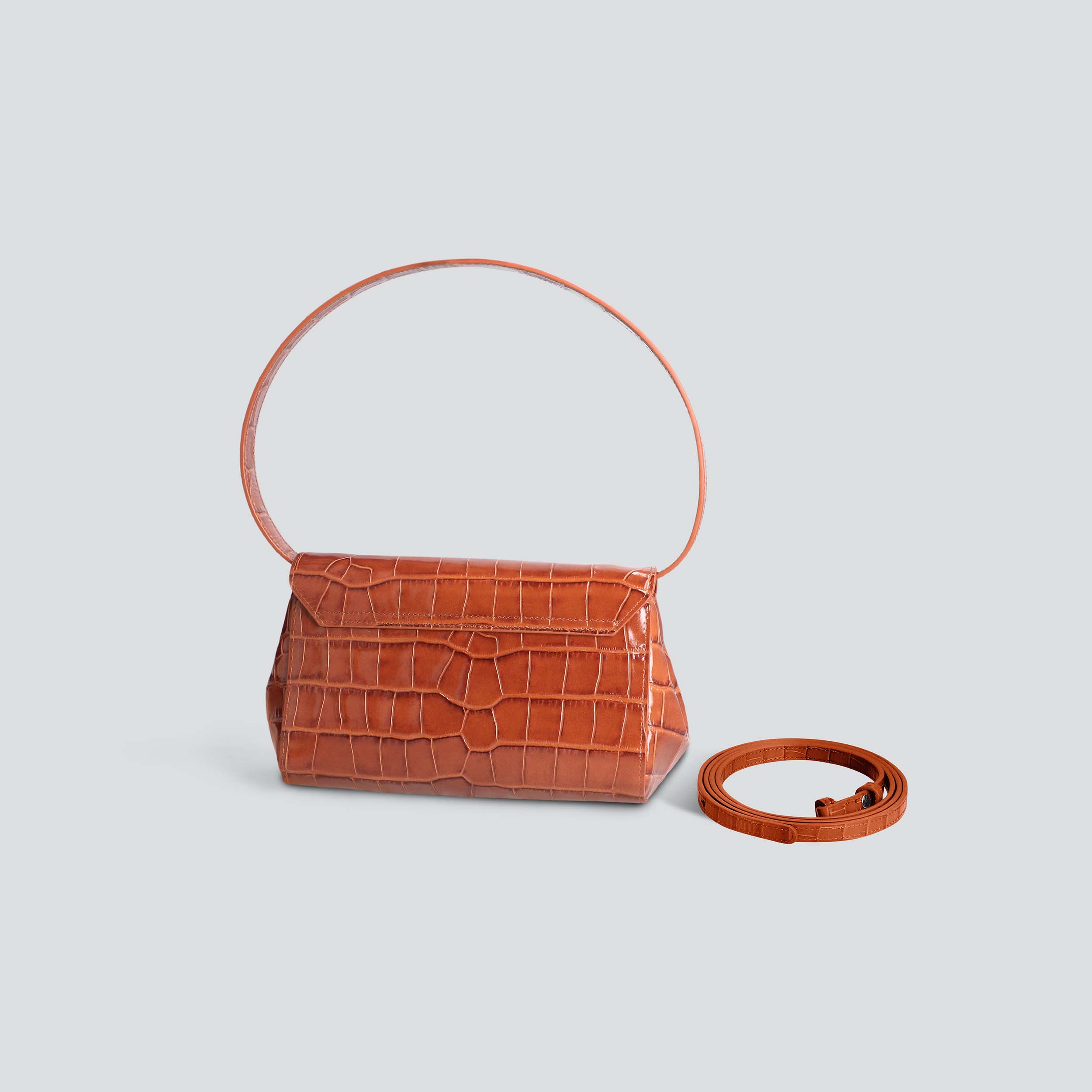 Ikon Clutch - croco maple brown - Image 4