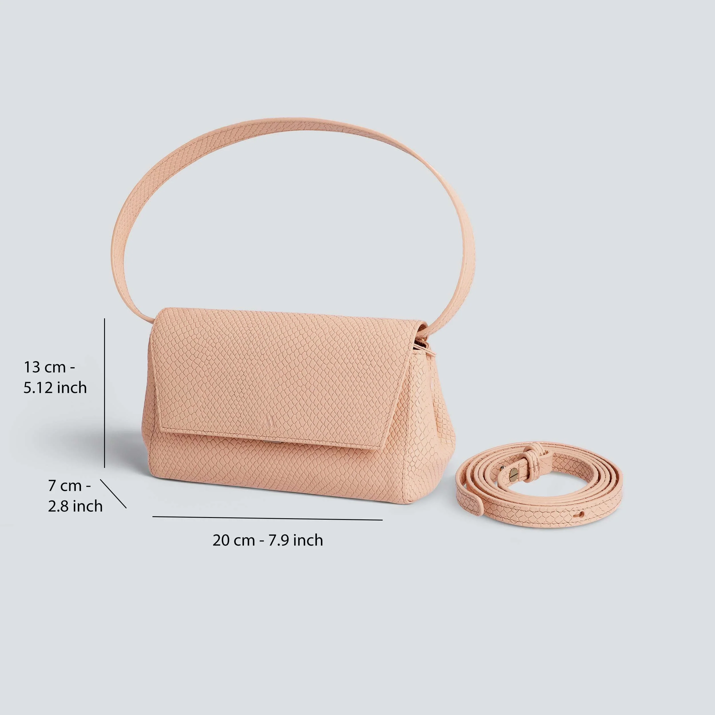 Ikon clutch - lizard peach - Image 6