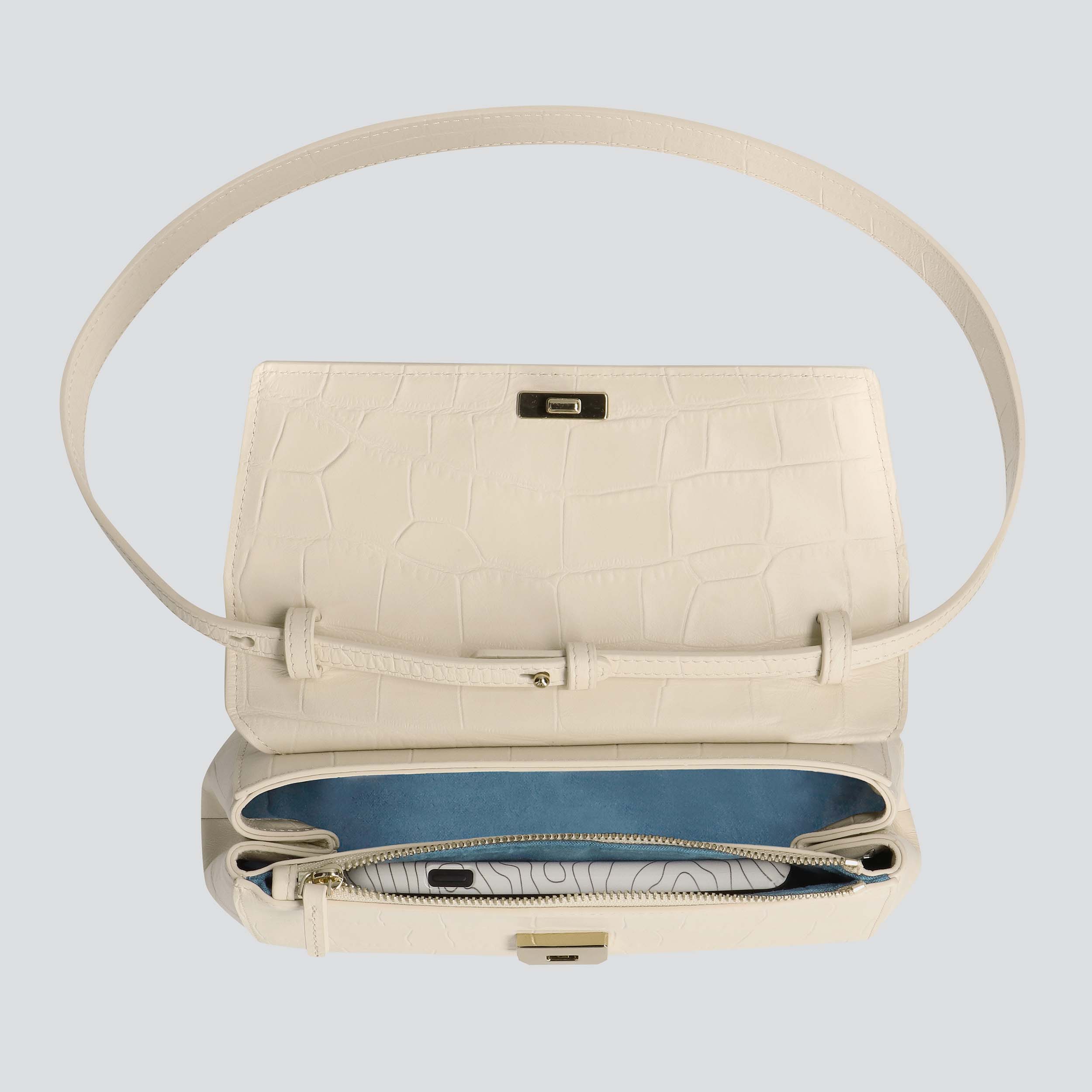 Ikon Clutch - soft croco bleached sand - Image 3