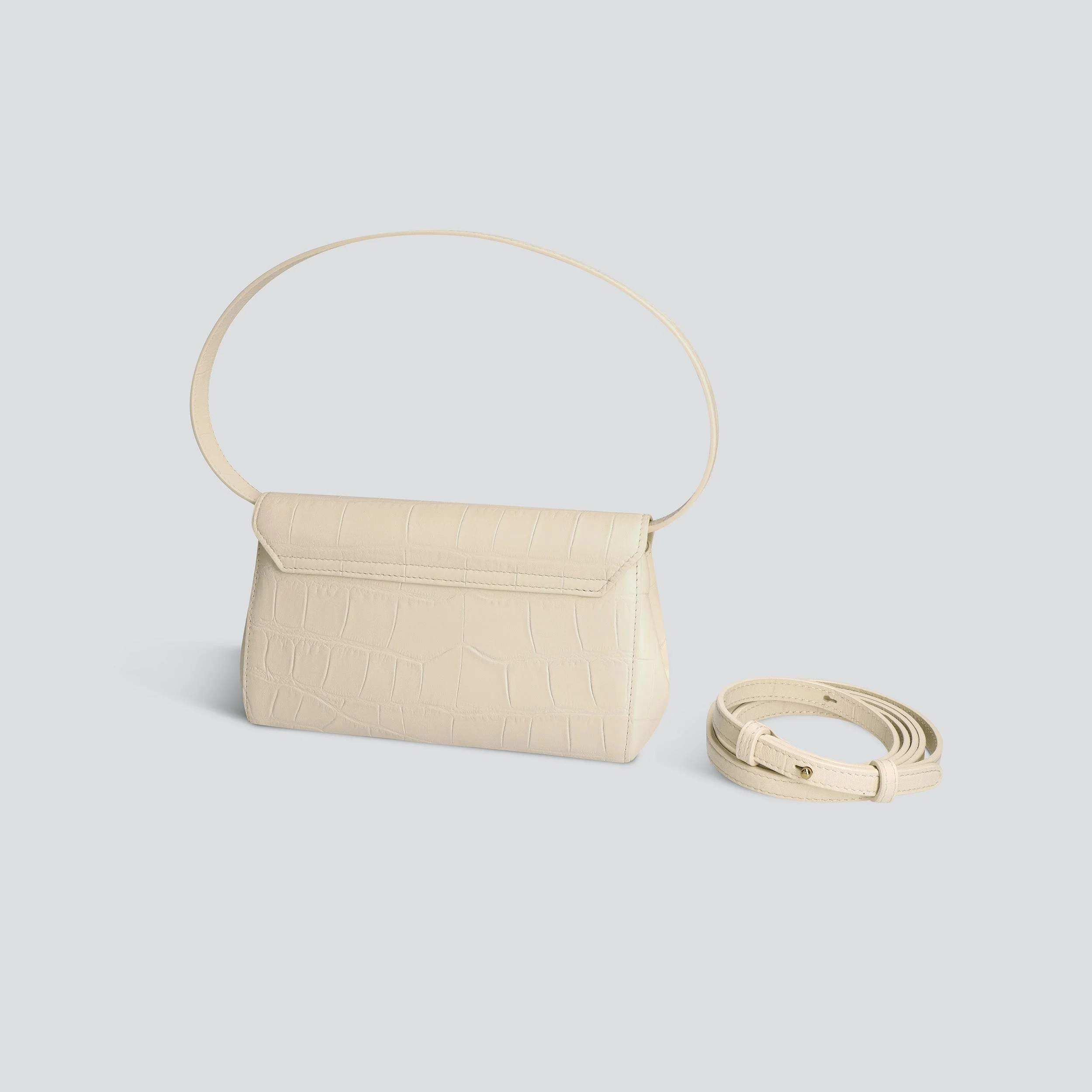 Ikon Clutch - soft croco bleached sand - Image 4