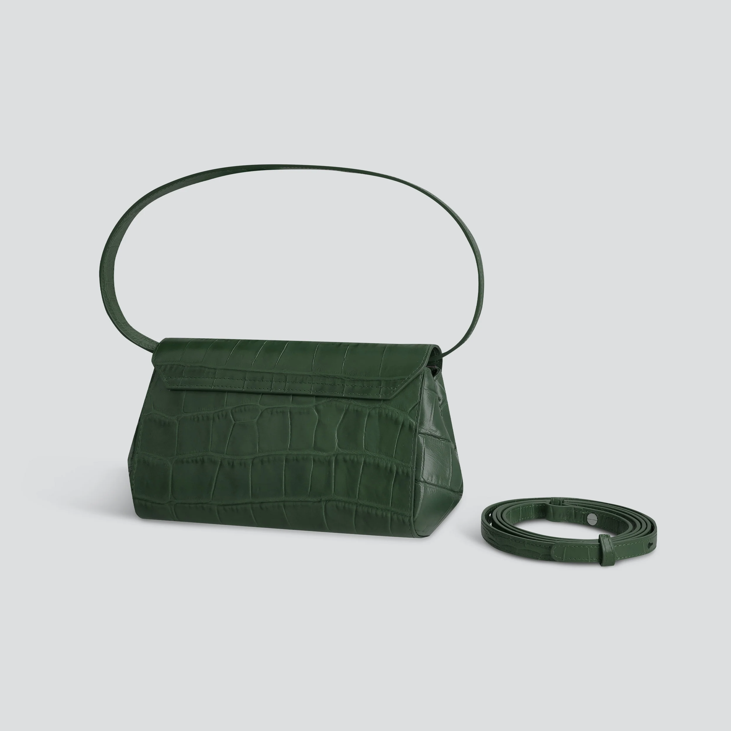 Ikon Clutch - soft croco british green - Image 2
