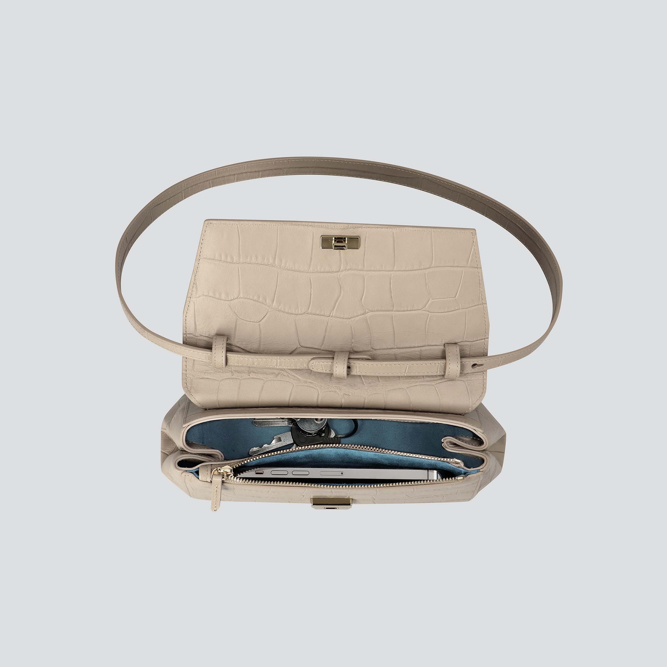 Ikon Clutch - soft croco clay taupe - Image 2