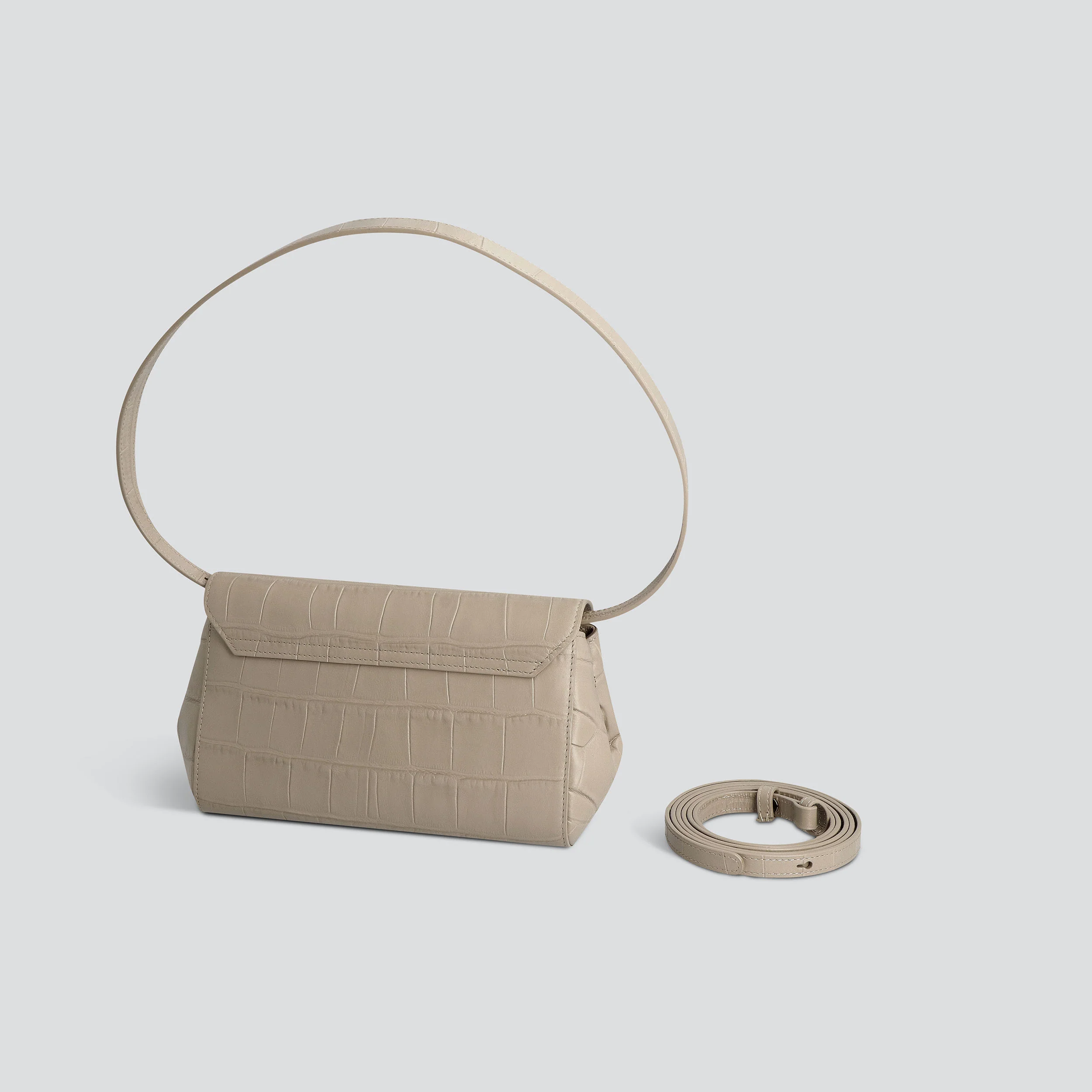 Ikon Clutch - soft croco clay taupe - Image 5