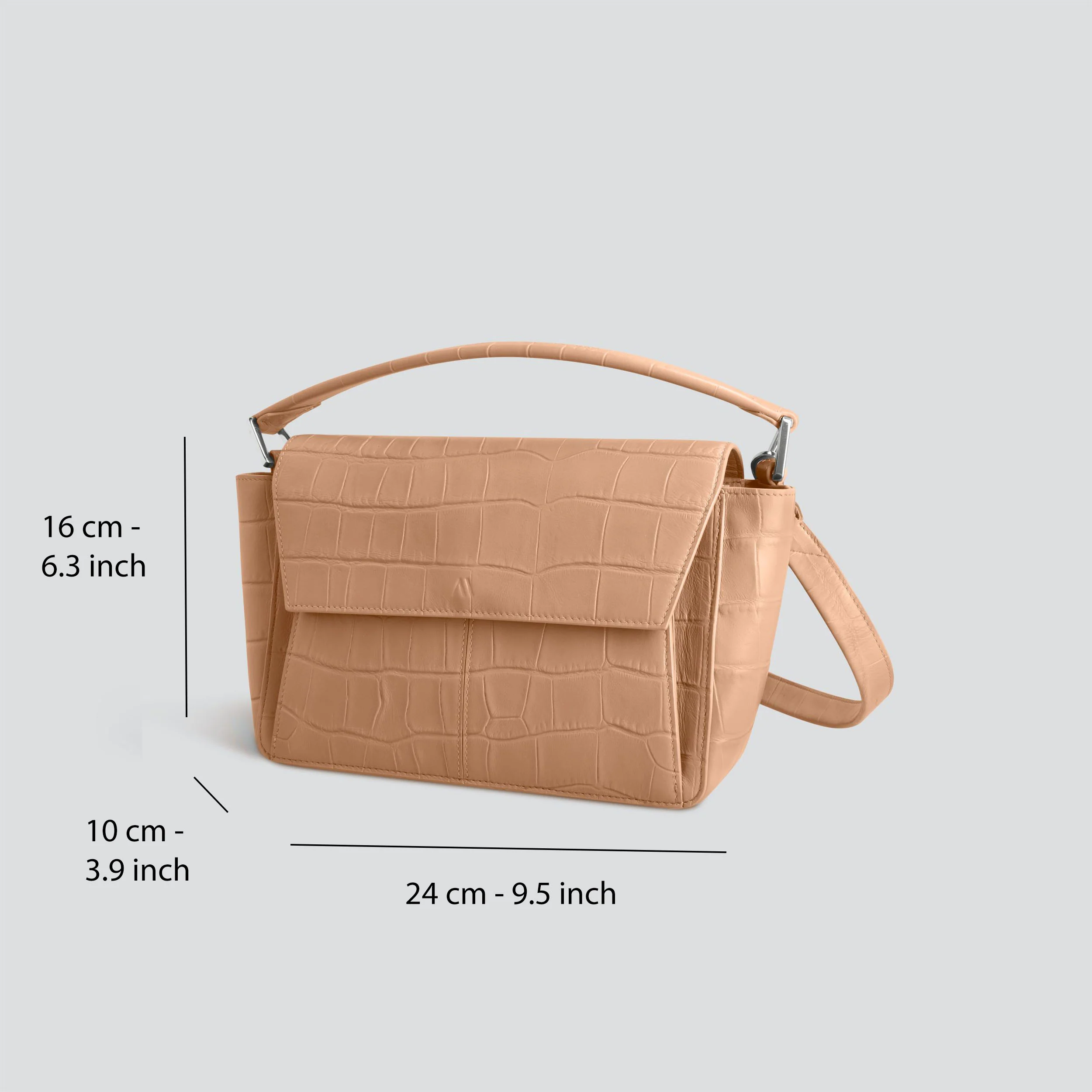 Ikon Shoulder Bag - soft croco cappuccino - Image 4