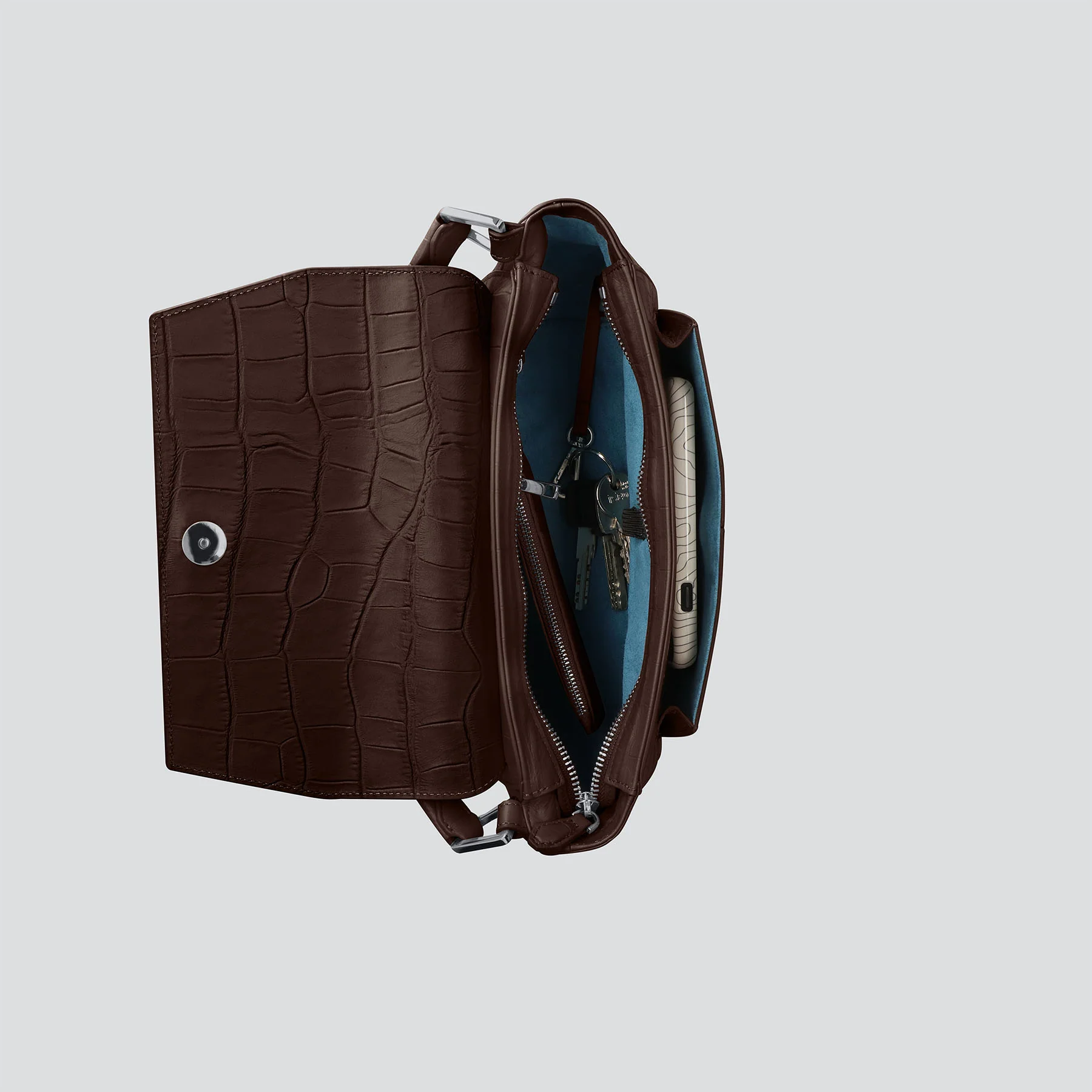 Ikon Shoulder Bag - soft croco espresso - Image 2