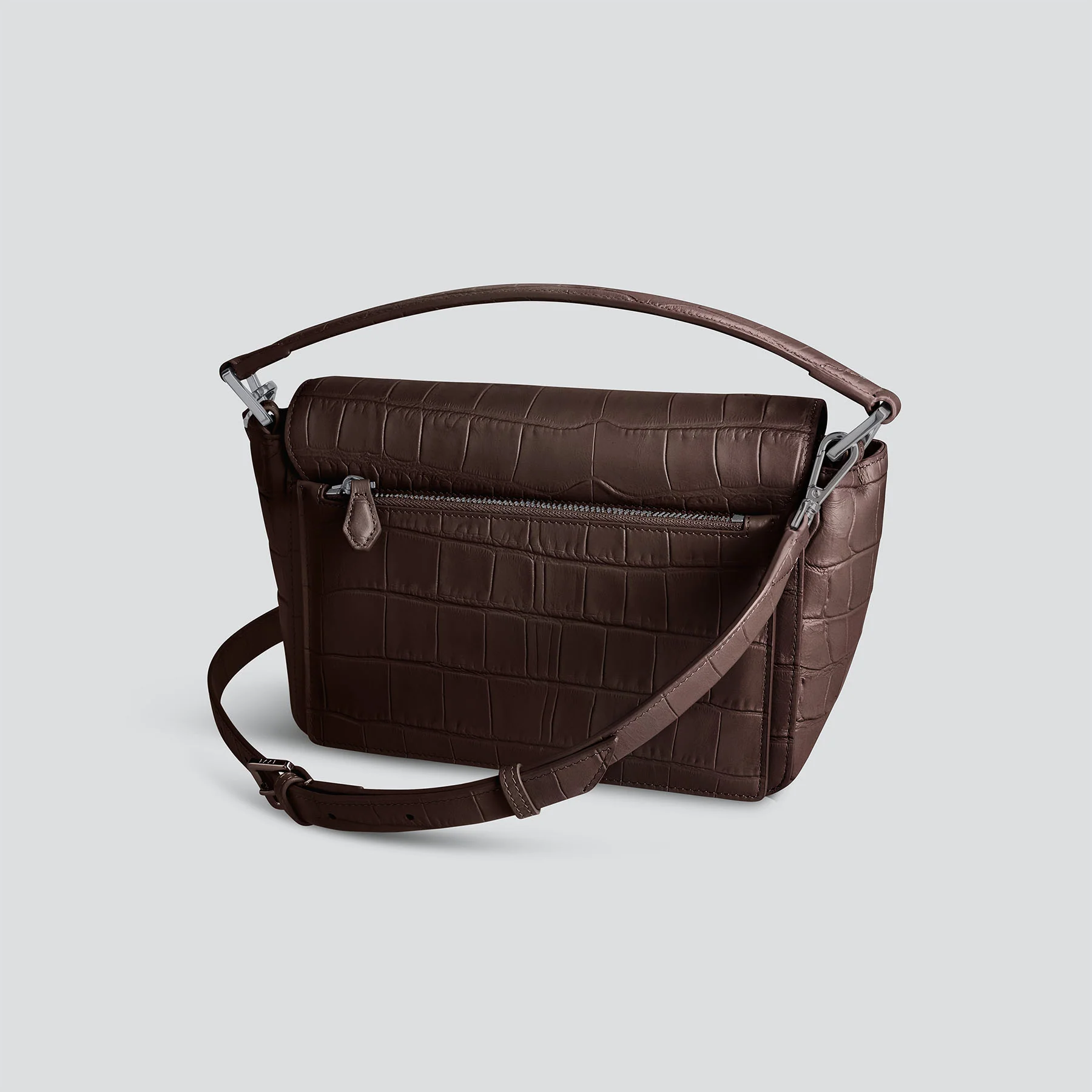 Ikon Shoulder Bag - soft croco espresso - Image 3