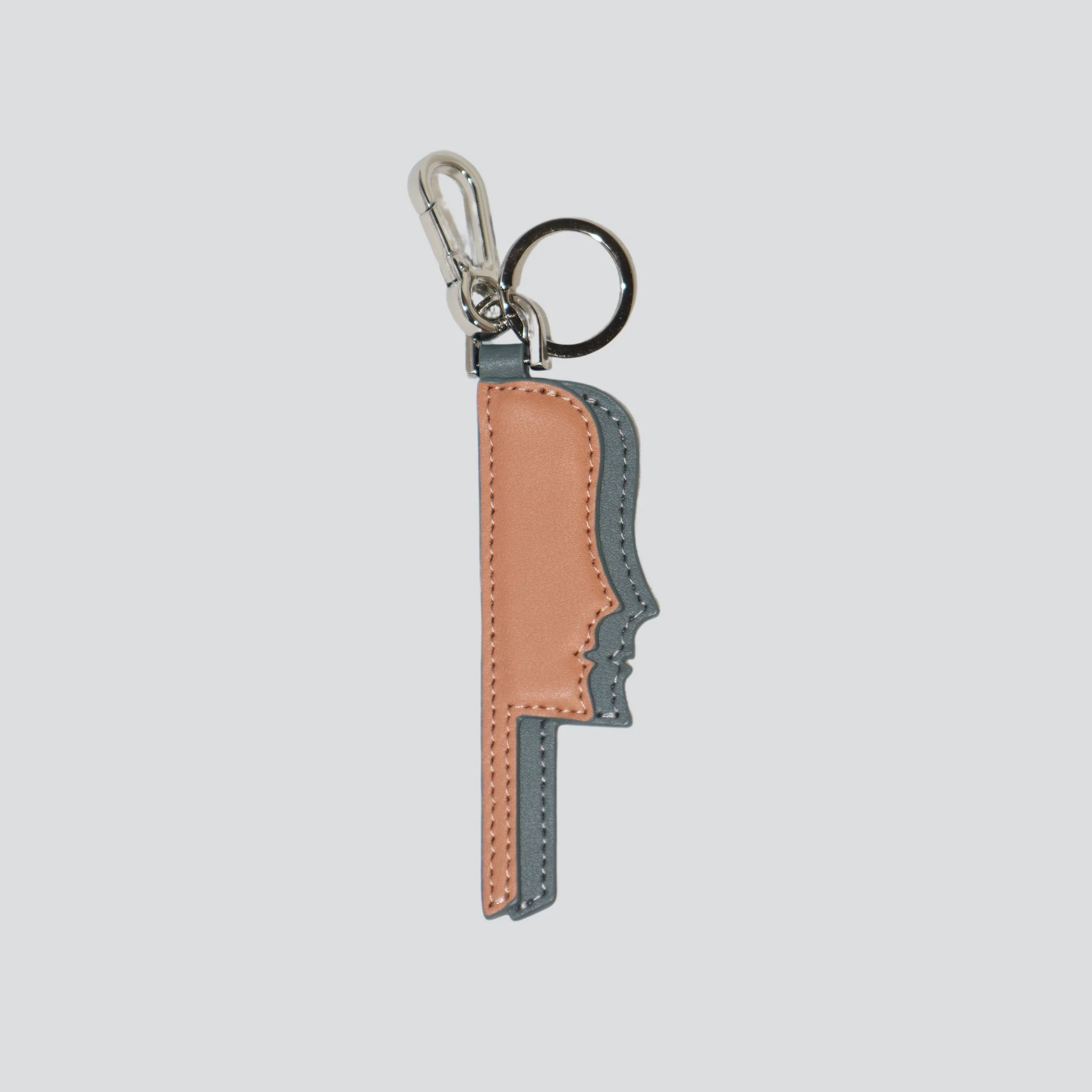 Sisterhood Key Chain - grey green/almond brown