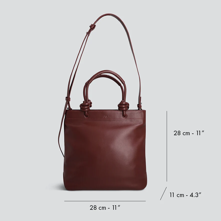 Mini Loop - nappa chestnut - Image 4
