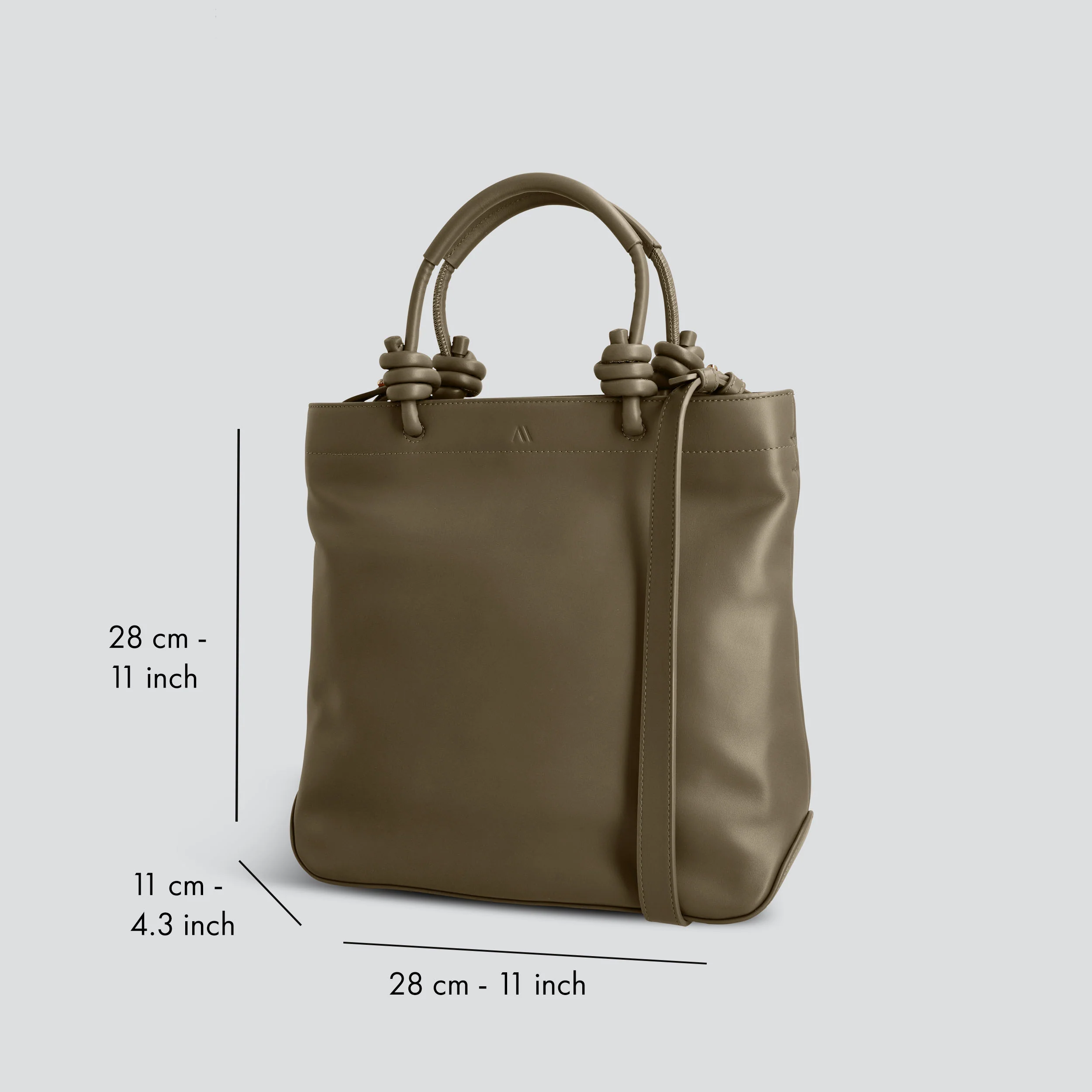Mini Loop - nappa dark khaki - Image 3