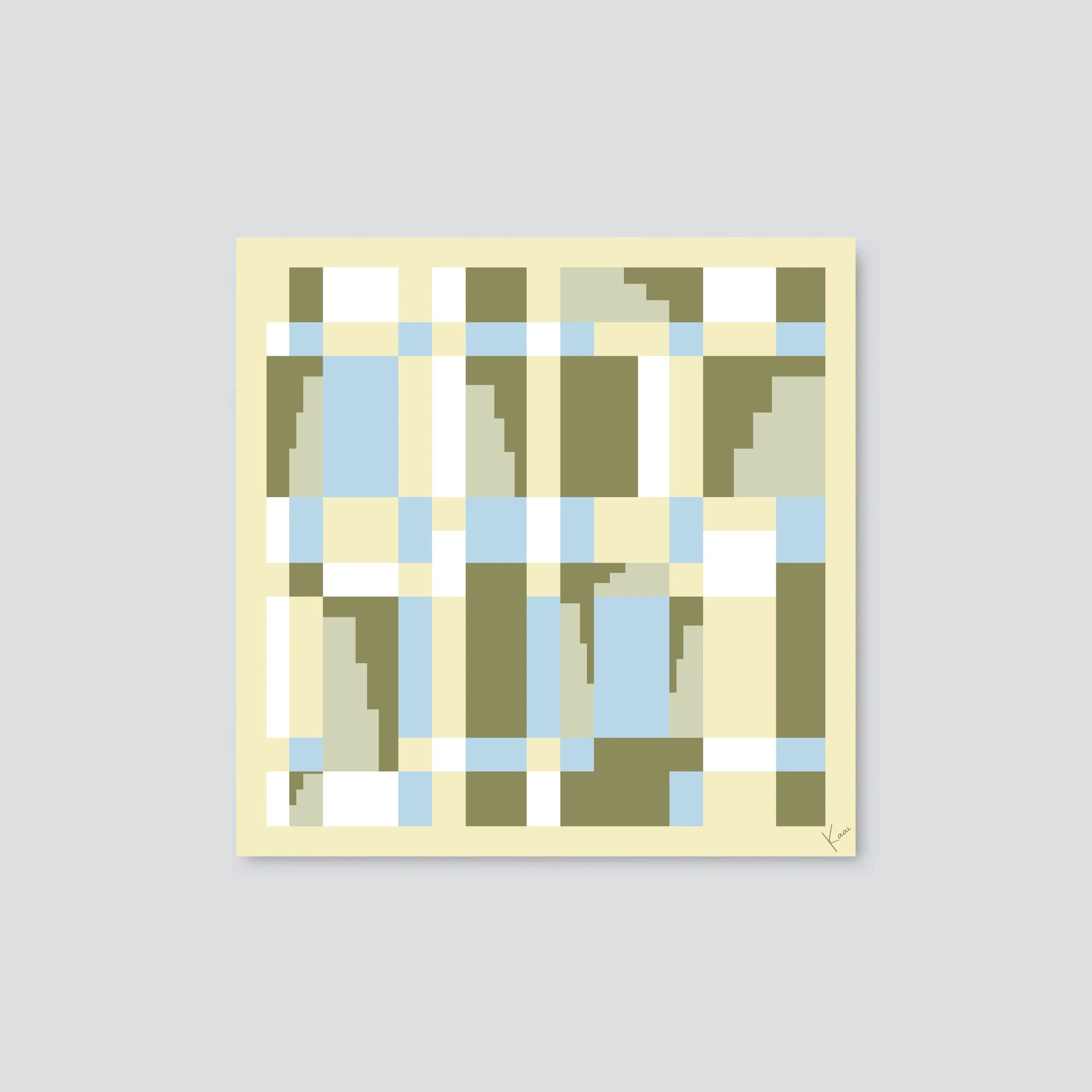 Printed Silk Square Scarf – yellow/green