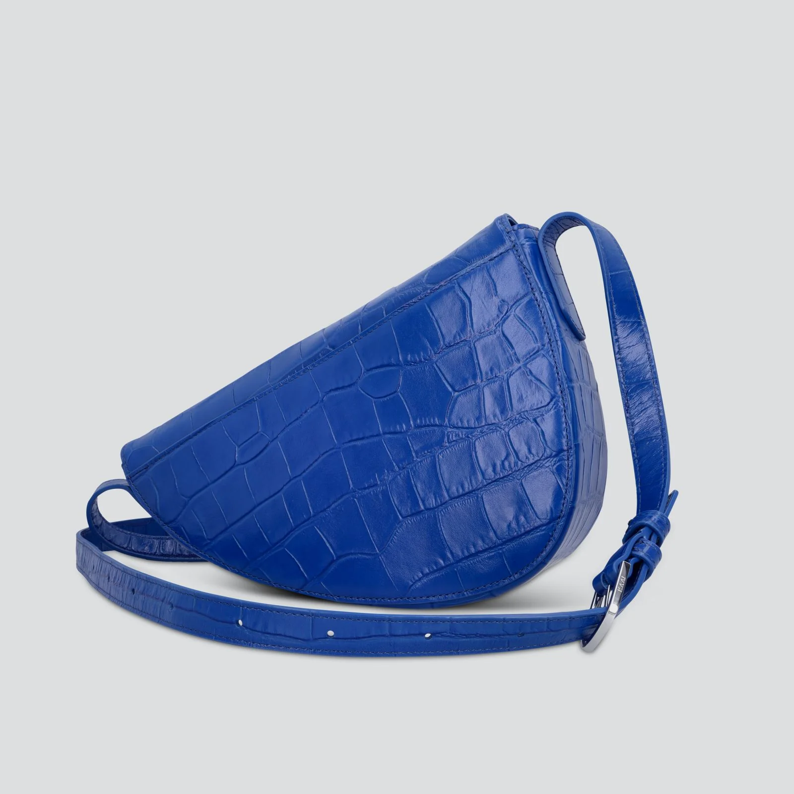 Rebel Cross Body  - soft croco electric blue - Image 3