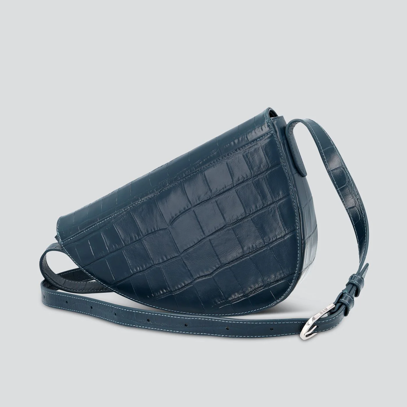 Rebel Cross Body  - soft croco navy blue - Image 3
