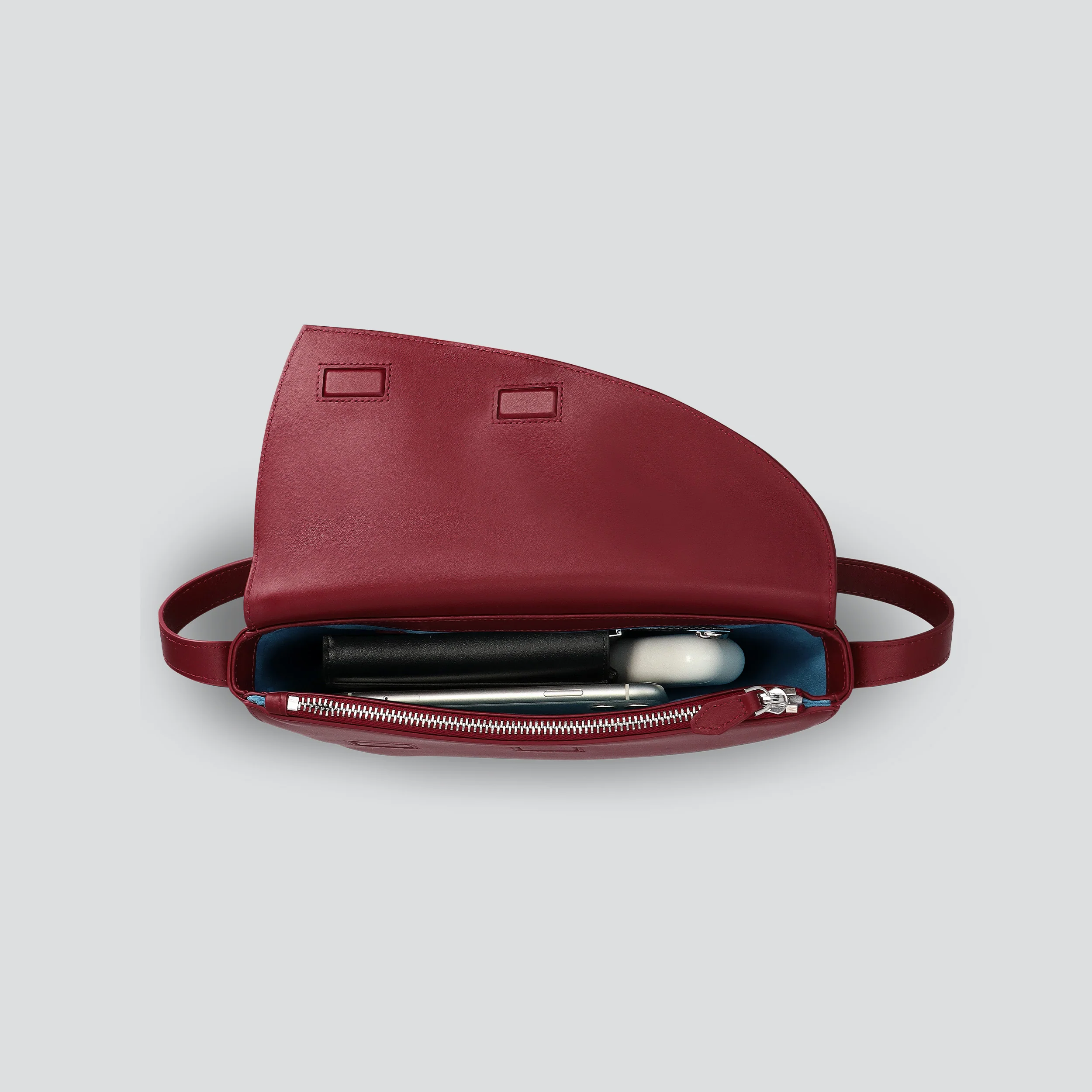 Rebel Cross Body  - soft touch dahlia red - Image 3