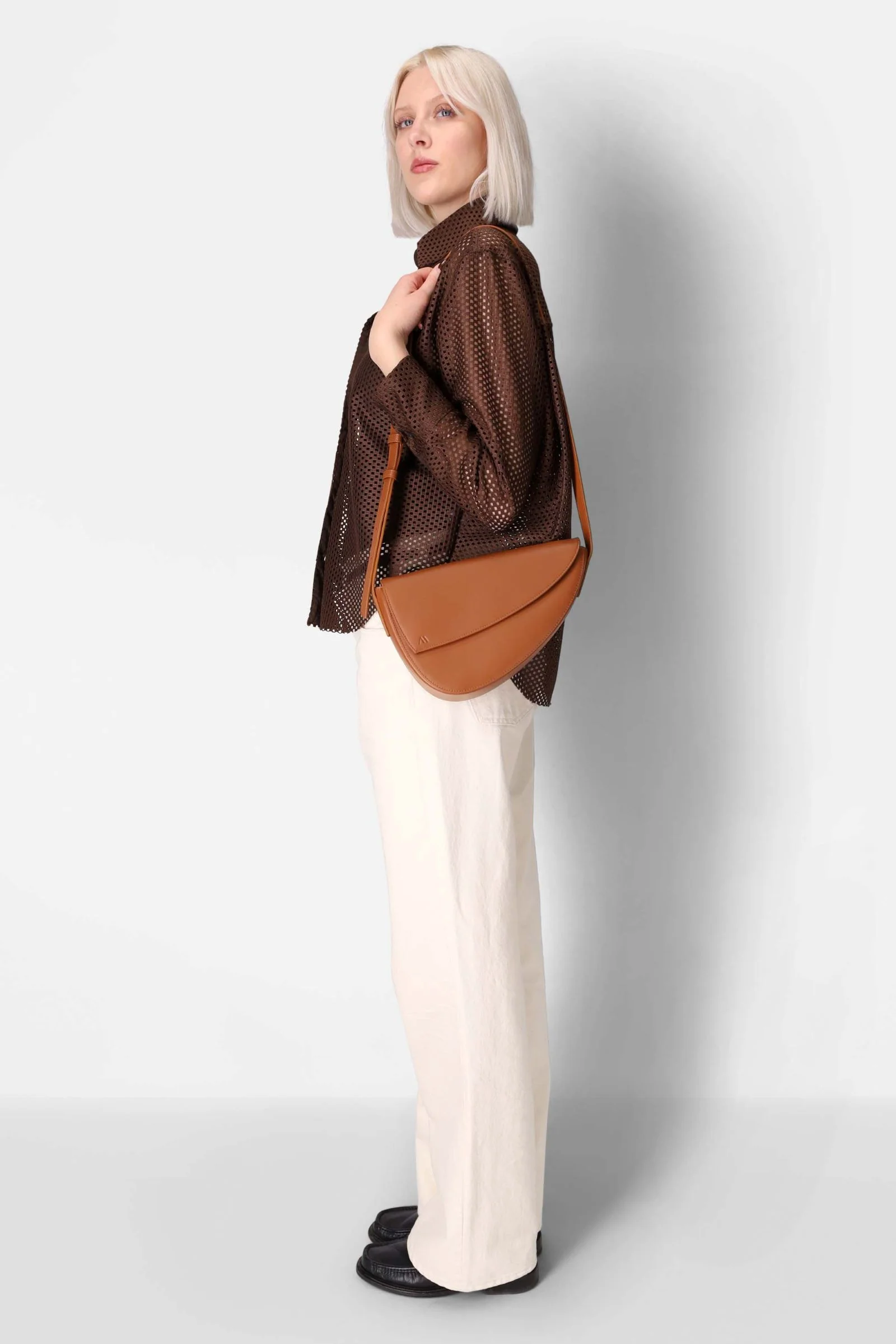 Rebel Cross Body  - soft touch garnet brown - Image 6