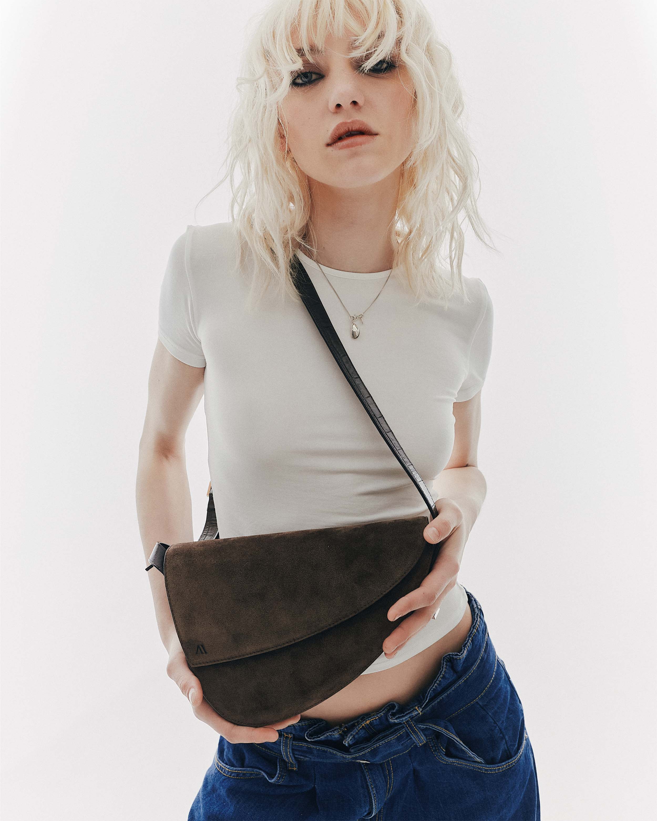 Rebel Cross Body - suede espresso - Image 5