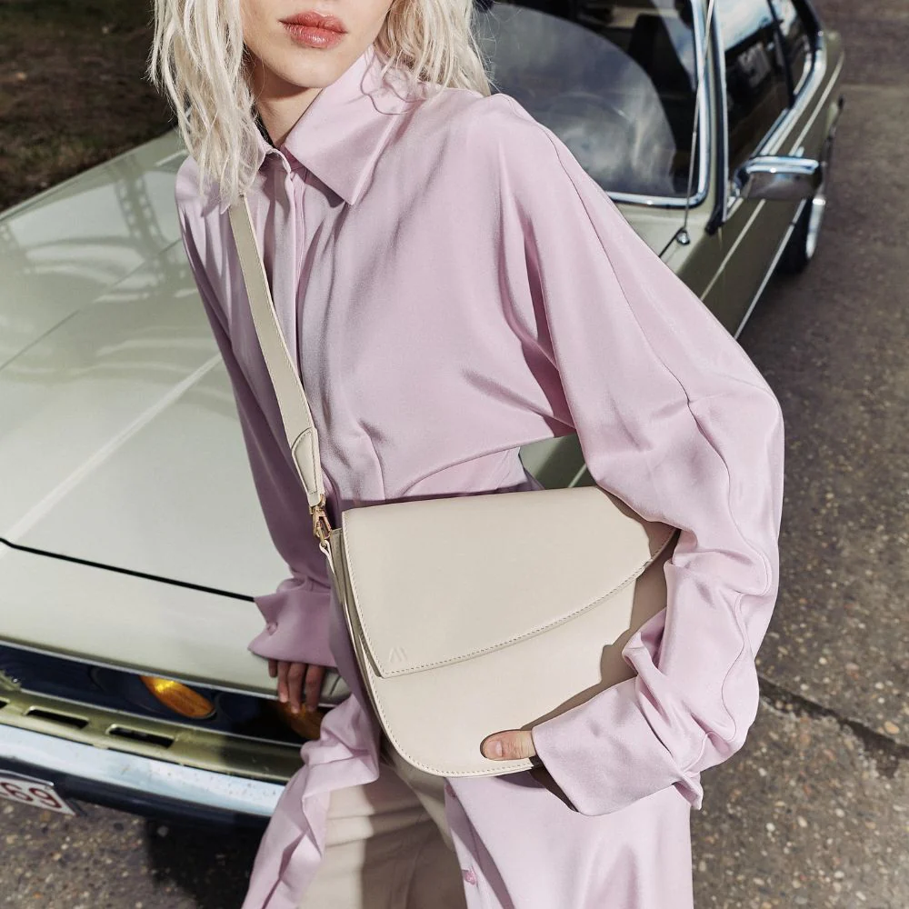 Rebel Saddle Bag - soft touch cream - Image 5