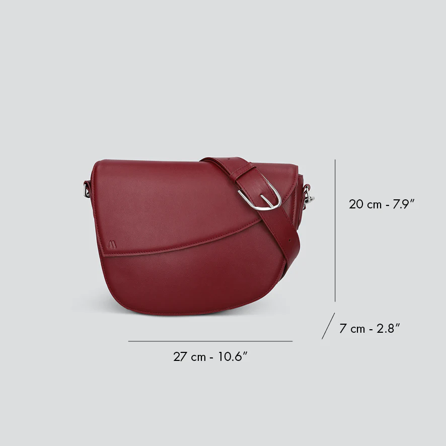 Rebel Saddle Bag - soft touch dahlia red - Image 4