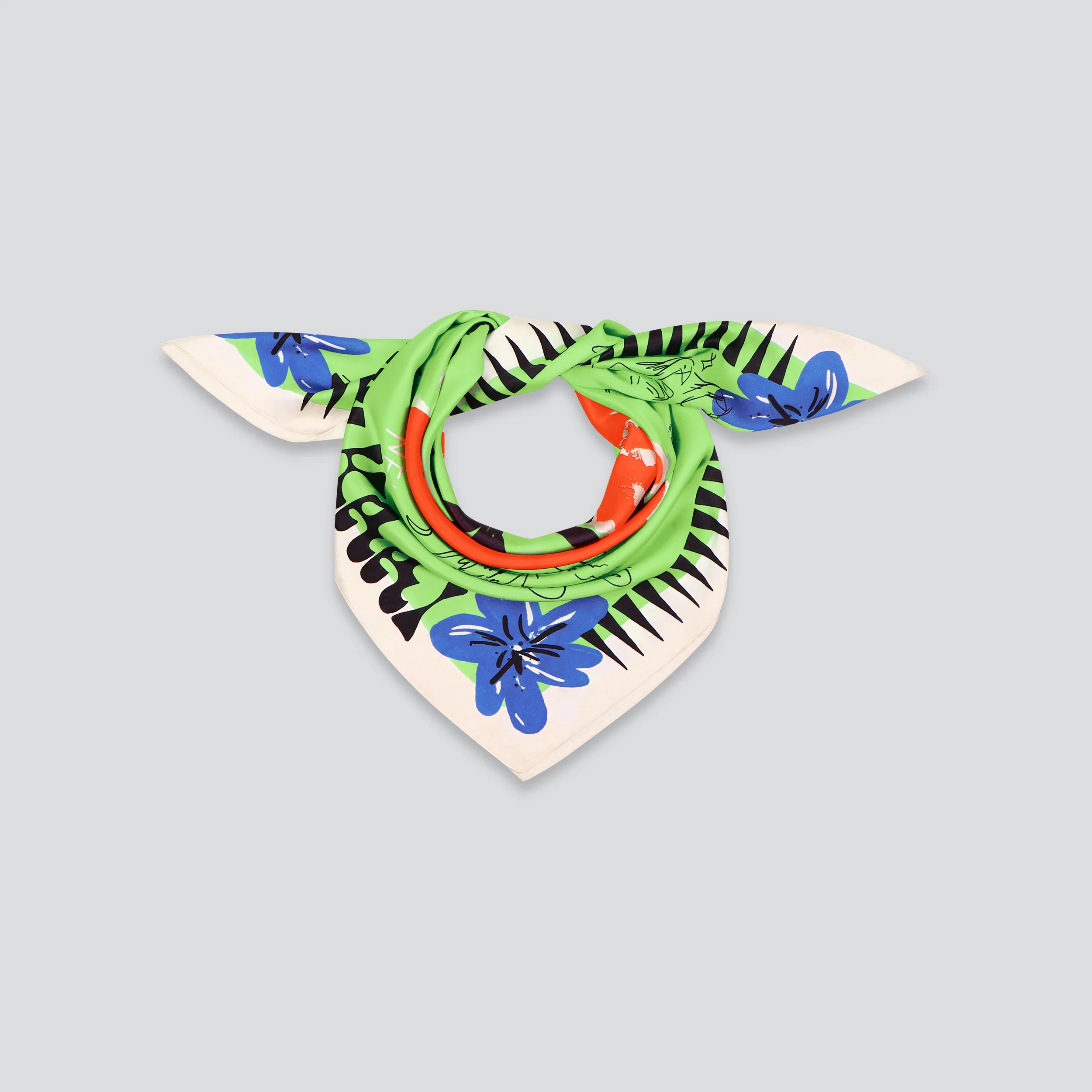 Silk square scarf by Nel M. - Image 2
