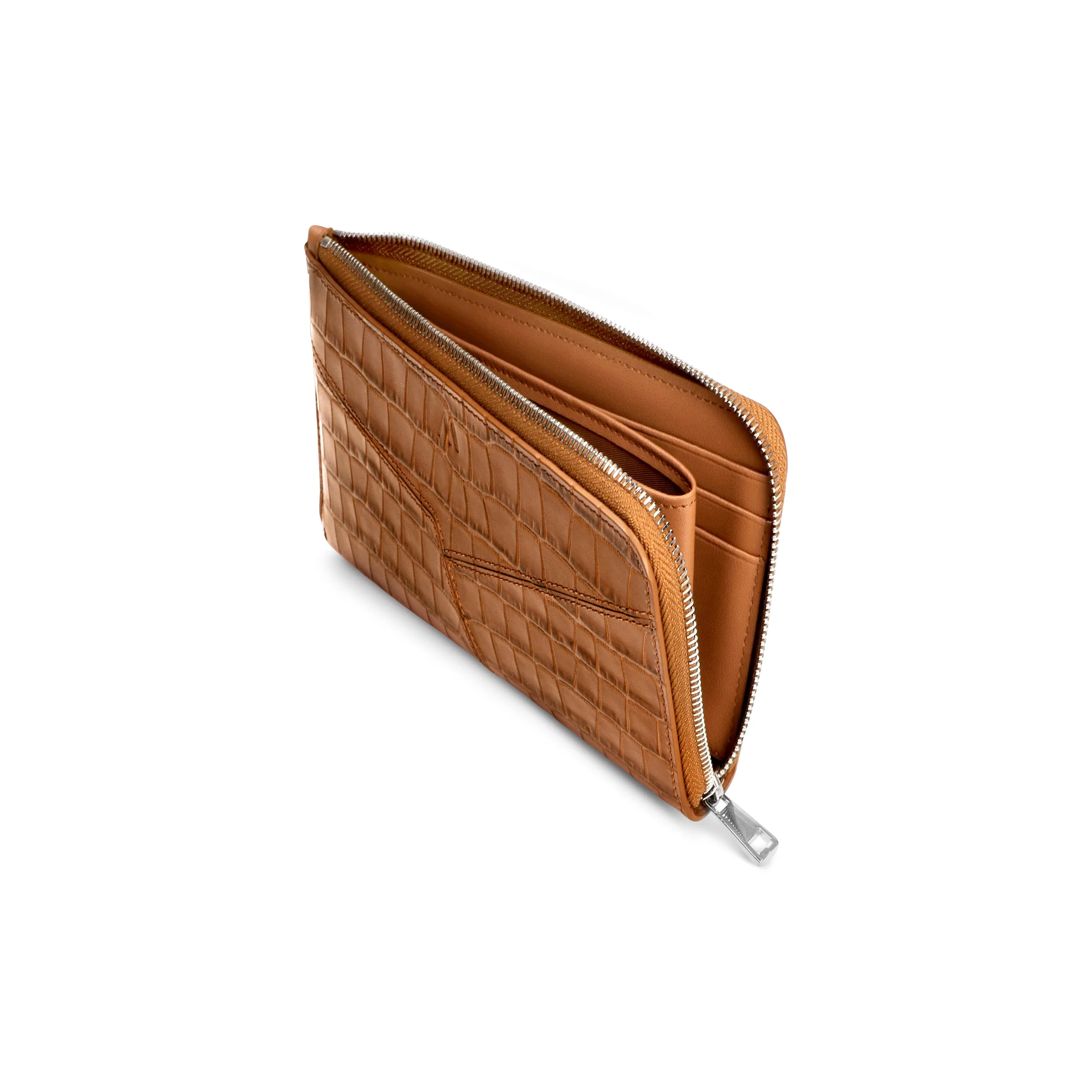 Large Wallet - croco toffee brown - Image 3